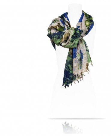 Палантин Женский W40-PORTE.FLEUR/VERTE